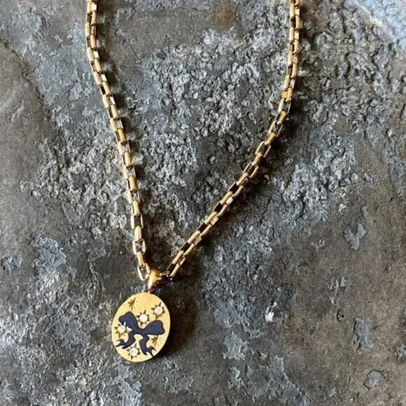 NEW Small Black Bow Pendant Necklace - Picture 5 of 8